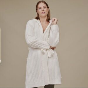 UGG Amari Ribbed Women's Robe-White